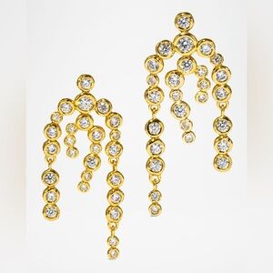 ALEXIS BITTAR Asterales Gold Chandelier Earrings